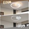 ZMH Deckenleuchte LED Deckenlampe Küche - 24W 3000K Warmweiß Küchenlampe Modern Design Wohnzimmerlampe 2-Ringen Flurlampe Schlafzimmer Weiß Metall Deckenleuchten für Wohnzimmer Esszimmer Bild 5