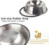 Luxuskollektion Katzennapf rutschfest (4er Set), Edelstahl silber, 10,5 x 15,5 x 4 cm Bild 4