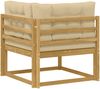 vidaXL Outdoor Ecksofa Polyester Weiß 901549 Bild 5
