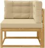 vidaXL Outdoor Ecksofa Polyester Weiß 901549 Bild 3