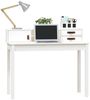 vidaXL Schreibtisch Weiß 110x50x93 cm Massivholz Kiefer 823530 Bild 4