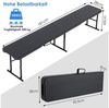 TLGREEN Gartenbank 2pcs Bierbank Klappbar 181cm, Campingbank Faltbar mit Tragegriff (Bierzeltbank bis 500kg Belastbarkeit, Gartenbank aus HDPE & Stahlgestell), Wetterfeste Partybank für Grill/Camping/Garten Bild 2