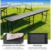 TLGREEN Gartenbank 2pcs Bierbank Klappbar 181cm, Campingbank Faltbar mit Tragegriff (Bierzeltbank bis 500kg Belastbarkeit, Gartenbank aus HDPE & Stahlgestell), Wetterfeste Partybank für Grill/Camping/Garten Bild 3