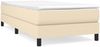 vidaXL Polsterbett, Stoff, 25,0 cm, Creme, 90x200 cm, mit Lattenrost, Schwarz Bild 2