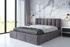 Polsterbett IGI 140x200 mit Matratze, Bettkasten und Lattenrost. Farbe: Grau 16 Bild 2
