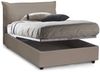 Dmora Doppelbett Andora, Bettkasten mit Kunstlederbezug, 100 % Made in Italy, Öffnung vorne, geeignet für Matratzen 120 x 200 cm, taubengrau Bild 5