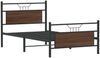 vidaXL Bettgestell ohne Matratze Braun Eiche 100x190 cm Holzwerkstoff 4106853 Bild 3