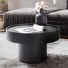 Couchtisch 60 x 60 x 36 cm Metall Schwarz Sofatisch Rund, Wohnzimmertisch in Pilz-Form, Design Kaffeetisch Eisen, Kleiner Tisch Beistelltisch Wohnzimmer Modern Bild 2