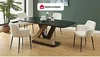 Vente-unique - CELOLA Stuhl StoffSamt Beige - B 59 cm x H 82 cm x L 80 cm Bild 2