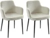 Vente-unique - CELOLA Stuhl StoffSamt Beige - B 59 cm x H 82 cm x L 80 cm Bild 3