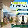tillvex Klemmmarkise 200 cm Sand mit LED mit Handkurbel Balkon | Balkonmarkise ohne Bohren | Markise UV-beständig & höhenverstellbar | Sonnenschutz wasserdicht Bild 3