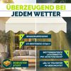 tillvex Klemmmarkise 200 cm Sand mit LED mit Handkurbel Balkon | Balkonmarkise ohne Bohren | Markise UV-beständig & höhenverstellbar | Sonnenschutz wasserdicht Bild 4