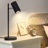 ZMH Nachttischlampe schwarz Tischlampe Wohnzimmer schwenkbar 350° GU10 Metall Büro Bild 4