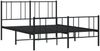 vidaXL Bettgestell mit Kopf- und Fußteil Metall Schwarz 140x190 cm 352498 Bild 3