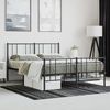 vidaXL Bettgestell mit Kopf- und Fußteil Metall Schwarz 140x190 cm 352498 Bild 4