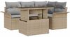 vidaXL Garten-Sofa-Set mit Kissen 5 pcs Beige Poly Rattan 3348276 Bild 2