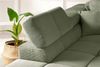 KAWOLA Sofa NEVADA Ecksofa Feincord olivgrün mit motorischem Sitzvorzug Recamiere links 70 x 215 x 319 cm Bild 5