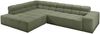 KAWOLA Sofa NEVADA Ecksofa Feincord olivgrün mit motorischem Sitzvorzug Recamiere links 70 x 215 x 319 cm Bild 3