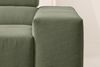 KAWOLA Sofa NEVADA Ecksofa Feincord olivgrün mit motorischem Sitzvorzug Recamiere links 70 x 215 x 319 cm Bild 4