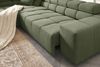 KAWOLA Sofa NEVADA Ecksofa Feincord olivgrün mit motorischem Sitzvorzug Recamiere links 70 x 215 x 319 cm Bild 2