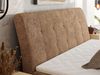 Boxspringbett DAGOS 180 x 200 cm mit Kopfteil, Lattenrost und Stauraum – Doppelbett mit Matratze & Topper T25 , stabile Konstruktion, Bettkasten, modernes Design - Hellbraun Schenille grob gewebt - H4 Bild 3