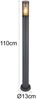 LED Wegeleuchte aus Edelstahl in Anthrazit & Rauch, Höhe 110cm Bild 4