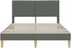 vidaXL Bettrahmen mit Kopfteil Dunkelgrau 160 x 200 cm Stoff 42027595 Bild 4