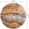 Tulup Tischplatte Couchtisch Glasplatte Naturholz mit Harz Ersatzplatte Glas Bild 4
