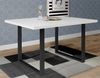 Esstisch >TABLES< in Weiss, schwarze U-Metallfüße - 140x74,7x90cm (BxHxT) Bild 2
