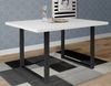 Esstisch >TABLES< in Weiss, schwarze U-Metallfüße - 140x74,7x90cm (BxHxT) Bild 2