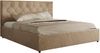 Polsterbett mit Bettkasten LARINO CLASSIC 160 x 200 cm Lattenrost und Gasdruckfedern, stabiles Bettgestell, modernes Design - Beige Plüsch Bild 5