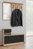 Kompaktgarderobe >Rudolf< in Artisan Eiche Dekor / Schwarz - 100x180x25 (BxHxT) Bild 3