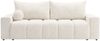 GRAINGOLD Schlafsofa Miro, mit Kissen, Couch 3-Sitzer, mit Wellenfeder und Bettkasten, Velour-Stoff, Creme Bild 2