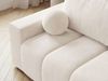 GRAINGOLD Schlafsofa Miro, mit Kissen, Couch 3-Sitzer, mit Wellenfeder und Bettkasten, Velour-Stoff, Creme Bild 4