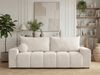 GRAINGOLD Schlafsofa Miro, mit Kissen, Couch 3-Sitzer, mit Wellenfeder und Bettkasten, Velour-Stoff, Creme Bild 1