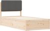 vidaXL Bettgestell mit gepolstertem Kopfteil Dunkelgrau 90 x 200 cm 877655 Bild 4