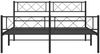 vidaXL Bettgestell mit Kopf- und Fußteil, Metall, Schwarz, 140x200 cm Bild 4