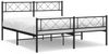 vidaXL Bettgestell mit Kopf- und Fußteil, Metall, Schwarz, 140x200 cm Bild 2