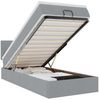 vidaXL Ottoman-Bett mit Matratze & LEDs Hellgrau 90x190 cm Stoff 3312187 Bild 2
