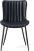 Esszimmerstuhl, 4er-Set moderne Kunstleder-Sessel für Küche & Essbereich, PU, Schwarz Bild 3