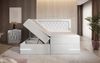 Boxspringbett Carlotta mit LED, Stauraum und USB (Samt) 200x200 Weiß H4 (100kg+) Bild 4