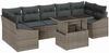 vidaXL Garten-Sofa-Set mit Kissen mit Speicher 8 pcs Grau Poly-Rattan 3357692 Bild 2
