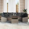 vidaXL Garten-Sofa-Set mit Kissen mit Speicher 8 pcs Grau Poly-Rattan 3357692 Bild 3