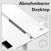 HOMAVO höhenverstellbarer Schreibtisch 60×120 cm, mit Memory- und Anti-Kollisionsfunktion, USB-A- und USB-C-Anschlüssen, Höhe 70–120 cm, Weiß Bild 3