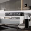 HOMAVO höhenverstellbarer Schreibtisch 60×120 cm, mit Memory- und Anti-Kollisionsfunktion, USB-A- und USB-C-Anschlüssen, Höhe 70–120 cm, Weiß Bild 4