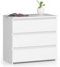 Home Collective Kommode mit drei Schubladen, 57 cm hoch und 60 cm breit, Wohnzimmer, Schlafzimmer, Flur, Schrank, Sideboard, Highboard, viel Stauraum, weiß Bild 5