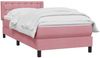 vidaXL Boxspringbett mit Matratze Rosa 90x220 cm Samt 3318482 Bild 3