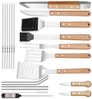 KingLux Grillbesteck-Set 21tlg. Edelstahl Grillbesteck Grillzubehör für Garten Camping, (21 tlg) Bild 3