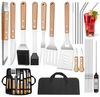 KingLux Grillbesteck-Set 21tlg. Edelstahl Grillbesteck Grillzubehör für Garten Camping, (21 tlg) Bild 4