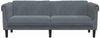 vidaXL Sofa 3-Sitzer Dunkelgrau Samt 372586 Bild 4